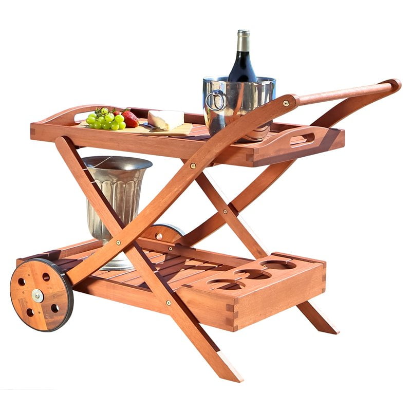 Eucalyptus Wood Serving Cart