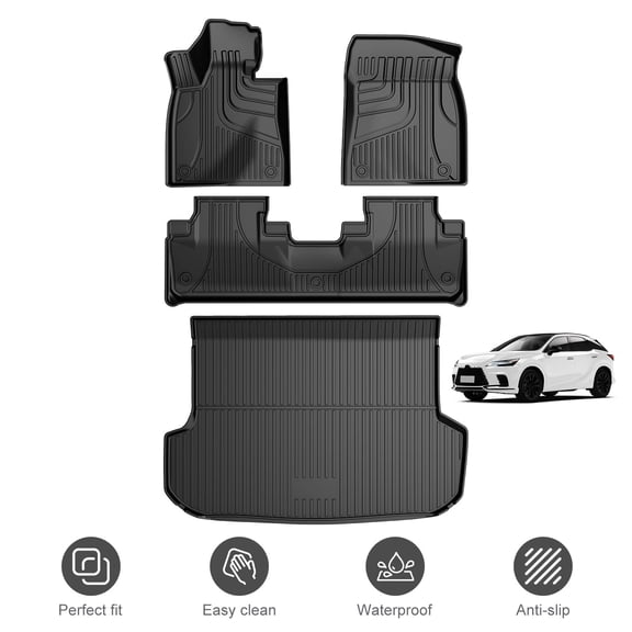 Fit for Lexus RX/RX350/RX450h 2016-2022 Floor Mats & Cargo Liner All Weather Protection TPE Car Mats Set Accessories