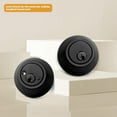 thumbnail image 4 of y Black Keyed Alike Double Cylinder Deadbolts Door Locks Round Keyed Both Sides Combo Door Locksets with Same Key for Exterior or Interior Doors 3 Pack Double Cylinder Deadbolt(Keye, 4 of 5