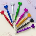thumbnail image 4 of Milue 6x 1.0mm Black Ink Ballpoint Pens Smooth Writing Pens Heart Shaped Wedding Pens, 4 of 20