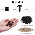 thumbnail image 3 of 200Pcs 12mm Safety Eyes for Crochet Plastic Black Safety Eyes with Washers, 3 of 5