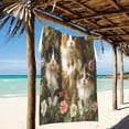 thumbnail image 2 of Ryvnso Cute Cats in Garden Beach Towel Quick Dry Swimming Yoga Beach Towels Large Sand Free Microfiber Towel 31"W x 71"L, 2 of 5