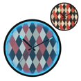 thumbnail image 2 of Indoor 12' Voice-Activated Luminous Decoration Wall Clock With LED Night Light Red Beige Black Harlequin Pattern, 2 of 8