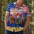 thumbnail image 6 of Firework American Kentucky Derby Hawaiian Shirt For Men American Flag Mens Hawaiian Shirts Short Sleeve Button Down Shirt Men, 6 of 7