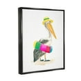 thumbnail image 4 of Stupell Industries Pelican & Beach Tube Animals & Insects Painting Black Floater Framed Canvas Art Print Wall Art, 25 x 31, 4 of 10