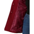 thumbnail image 5 of INSPIRE CHIC Manteau d'Hiver Élégant pour Femme à Revers Cranté, Boutonné, à Simple Boutonnage, Rouge, TG, 5 of 5