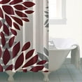 thumbnail image 4 of Red and Gray Floral Pattern Shower Curtain 72"x72" ,Bathroom Decorative Shower Curtains Set with 12 Hooks,Modern Waterproof Washable Shower Curtain, 4 of 6