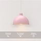 thumbnail image 3 of Lampara de techo colgante decorativo Macaron retro 36 cm de diámetro ilios innova Rosa, 3 of 9