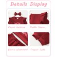 thumbnail image 6 of Baby Girl Clothes 12 Months Girls First Birthday Outfit 1 Year Old Girl Birthday Long Sleeve Sweatshirt Top Pants Set for Baby Girl Gift Red, 6 of 6