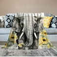 thumbnail image 2 of WERPE Elephant Blanket Sherpa  Throw Blanket, Sunflower Elephant Gifts for Women Adults, Super Soft Elephant Blankets for Women, Warm Cozy Plush Bed Throws Blanket for Couch Sofa   White, 2 of 6