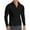 Black, variant on HAOMEILI Men's Long/Short Sleeve Polo Shirts Quarter-Zip Casual Slim Fit Mock Neck Basic Designed Cotton Shirts