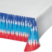 Patriotic Tie Dye Paper Tablecloth