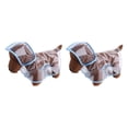thumbnail image 1 of Chubasquero impermeable para mascotas Methold para cachorros Hebillas de doble Secado rápido Transparente Vista sin bloqueo Marco azul S 2piezas, 1 of 6