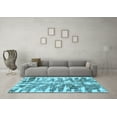 thumbnail image 3 of Ahgly Company Indoor Rectangle Abstract Light Blue Modern Area Rugs, 8' x 12', 3 of 4