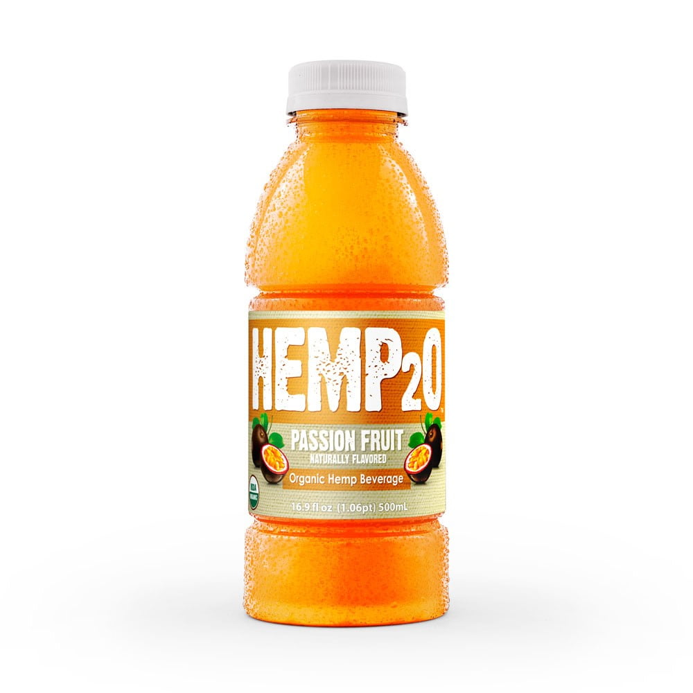 Hemp2o All Natural Organic Hemp Beverage, Passion Fruit, 16.9 Fl Oz