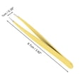thumbnail image 2 of Unique Bargains 1 Pc Solid Color Pointed Edge Eyebrow Tweezer for Bathroom Travel Hotel Yellow Stainless Steel, 2 of 4