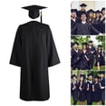 thumbnail image 3 of Conjunto de 3 piezas de uniformes para graduados universitarios, cosplay para estudiantes, escuela japonesa, toga de graduación, sombrero, borlas, colgante, bata de soltero, sombrero, L, rojo, 3 of 5