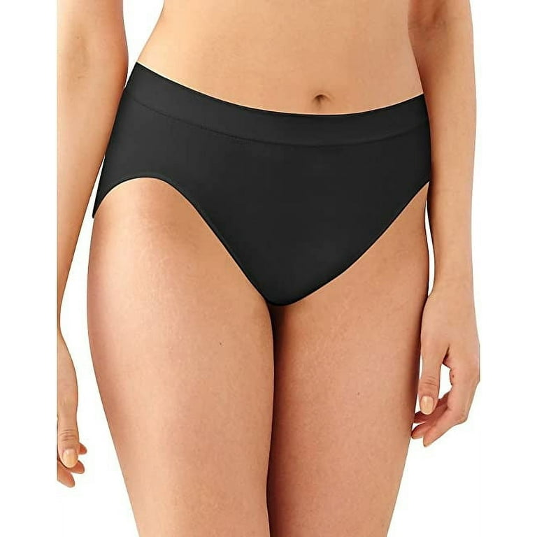 Bali Comfort Revolution Microfiber Hi-Cut Panty, 3-Pack Black/Black/Black  8/9 Women's 