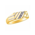thumbnail image 3 of RYLOS Mens Rings Gold Plated Silver Ring in a 1/2 Nugget Ring With Genuine Diamonds;  Rings For Men Men's Rings Silver Rings Sizes 6,7,8,9,10,11,12,13 Mens Jewelry, 3 of 6