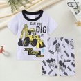 thumbnail image 2 of Toddler Baby Boy Clothes Cute Drop Shoulder Short Sleeve T-Shirt Outfits Baby 2T 3T 4T 5T Clothes Toddler Boy Summer Outfits 2PC Kaprioy, 2 of 5