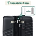 thumbnail image 4 of HOUSNIFLEX 3 Piece Luggage Set (20/24/28 Inch), Lightweight Expandable Suitcases with TSA Lock & 360° Spinner Wheels, Black, 4 of 8