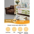 thumbnail image 5 of Boho Green Flower Couch Cover for 2 Cushion Sofa, Botanical Watercolor Leaf Floral Washable Loveseat Sofa Covers Slipcover for Sectional Sofas L-Shaped, Couch Throw Cover 71"x118", 5 of 9