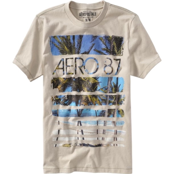 Aeropostale - Camiseta gráfica para hombre, color blanco, extragrande