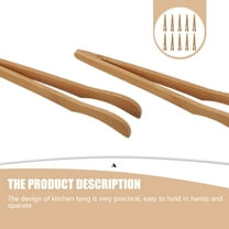Raindrops 10Pcs Lightweight Design Bamboo Tongs For Small Appetizers In Chocolate Color