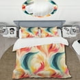 thumbnail image 2 of Designart "Embracing Boho Ikat Spirit In Teal And Yellow" Floral Bedding Covert Set - Cottage Bed Set With 2 Shams, 2 of 5