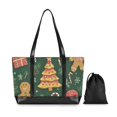 thumbnail image 7 of FORMRS Laptop Tote Bag for Women with 15.6" Computer Compartments Handbag, Beige Christmas Gingerbread, 7 of 7