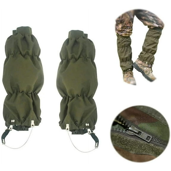 Outdoor Defender, Breathable, Waterproof Coating, Tear Resistant Leg Gaiters, Ideal for Snow, Hunting, and Hiking, Snake Bite Protection for Men & Women