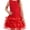 Red Lace, variant on Sunny Fashion Girls Dress White Lace Flowy A-line Tiered Sleeveless Sundress Wedding Party 7 Years