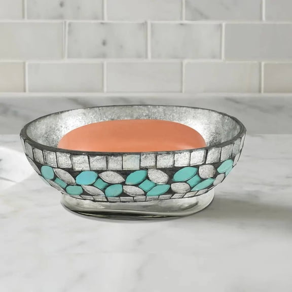Soap Dish for Bathroom Counter,Shower & Kitchen | Mosaic/Steel