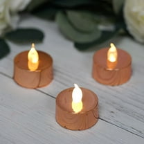 Efavormart 12 Pack - Metallic Flameless LED Candles - Battery Operated Tea Light Candles - Blush - Rose Gold