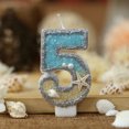 thumbnail image 4 of Velas digitales con purpurina, decoración de pastel de cumpleaños, estrella de mar, playa, verano, 0-9, decoración de pastel de fiesta temática con el océano, 1 ud.,0, 4 of 7
