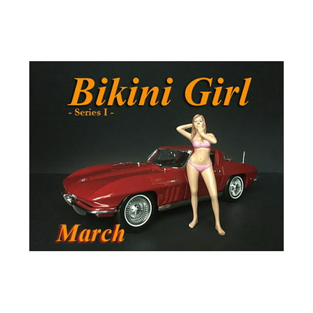 March Bikini Calendar Girl Figure for 1/18 Scale Models by American