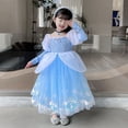 thumbnail image 2 of Girls Princess Costume Dress Puff Sleeves Fancy Party Halloween Birthday Outfit, 2 of 7