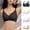 Black, variant on Comfortable Wireless No Show Bra with Support and Lifting Seamless Full Coverage Push Up Bra for Women Purple M