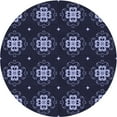 thumbnail image 1 of Ahgly Company Indoor Round Patterned Night Blue Area Rugs, 3' Round, 1 of 1
