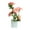 Light Pink, variant on Travelwant Artificial Rose Flower Vase, Fake Silk Rose Flowers Bonsai Vase, Artificial Rose Flowers in Small Ceramic Vase Decoration for Home Office Table Wedding