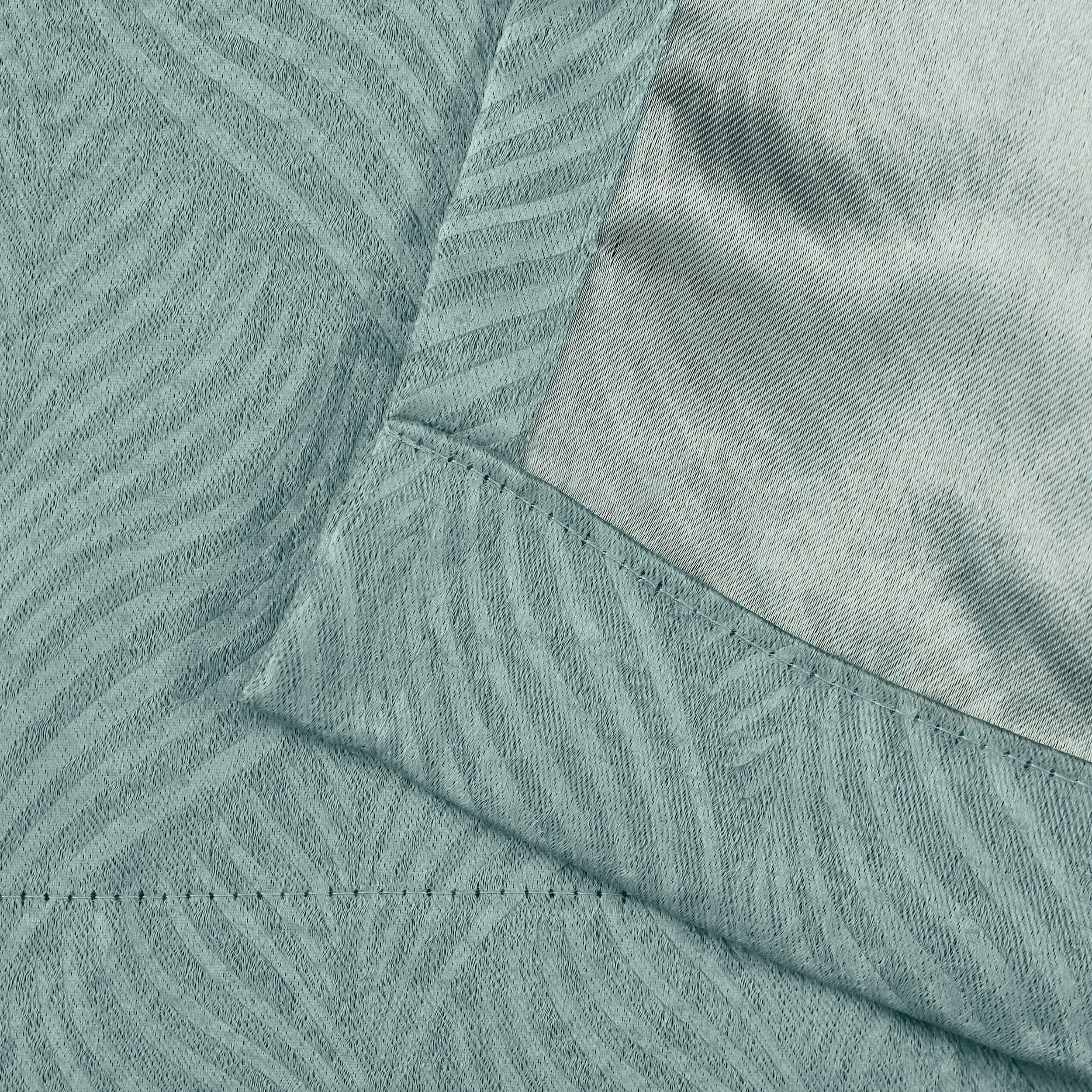 Superior Wave Blackout Grommet Curtains Panel Set, Teal, 52" x 63"