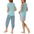 thumbnail image 3 of Carole Hochman Ladies' Cotton Fabrication 4-piece Pajamas Set, 3 of 4
