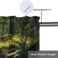 thumbnail image 5 of Deer Rod Pocket Thermal Insulated Curtain Valance Foggy Forest Woodland Wild Animal Nature Scenery Window Treatment Valance Curtains for Bathroom 54 by 18 in, 1 Panel, 5 of 6
