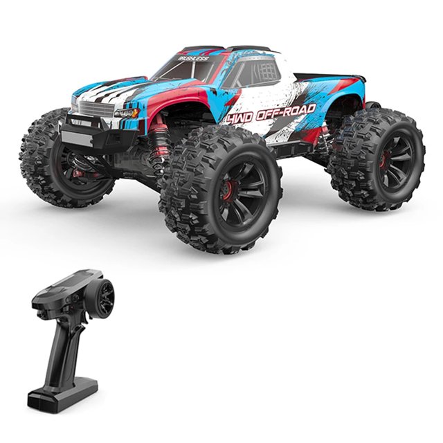 Carro de control remoto MJX Remote Control Car 2.4 GHz 45 KM/H alta velocidad 1/16 todoterreno Remote Control camiones Motor sin escobillas 4WD vehículo carreras escalada Remote Control coche regalos para niños adultos MJX Carro de control remoto