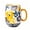 Yellow white, variant on Lumlo Colorful Floral Embossed Ceramic Coffee Mug, Large 24.5 oz Hand Painted Flower Pattern Drinking Cup with Orange Handle, Microwave Oven Dishwasher Safe, Unique Gift for Home Office & Tea Lovers