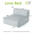 thumbnail image 6 of Evita Patio Furniture Bean Bag 2 Person Light Gray Chaise Lounge Chair, 6 of 8