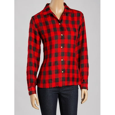 Rafael - Red and Black Buffalo Plaid button front shirt (Style# 6064 ...