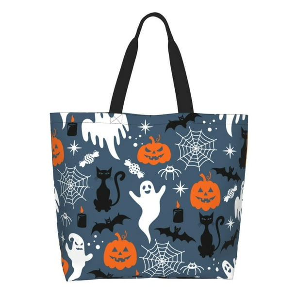 Easygdp Halloween Bolsas Tote para Mujer, Bolsos de Hombro para Viaje, Bolsos de Mano de Gran Capacidad para Compras y Trabajo
