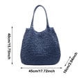 thumbnail image 3 of Women Large Straw Beach Bag Handmade Woven Shoulder Bags Hobo Tote Handbag Purse for Summer, 3 of 4