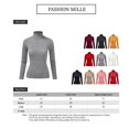 thumbnail image 2 of FashionMille Women Ribbed Knit Texture High Neck Long Sleeve Pullover Sweater, 2 of 5